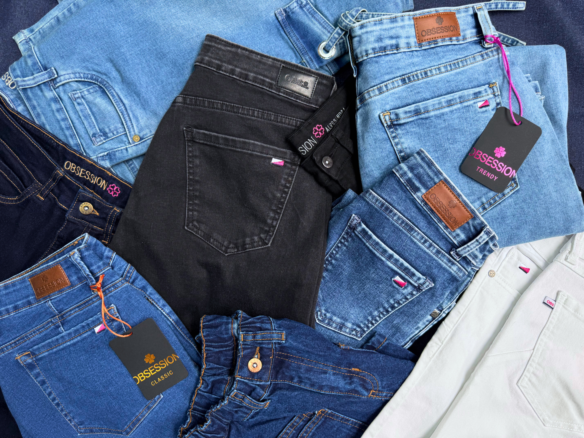 OBS Jeans - Colección completa con etiquetas OBSESSION Classic y Trendy